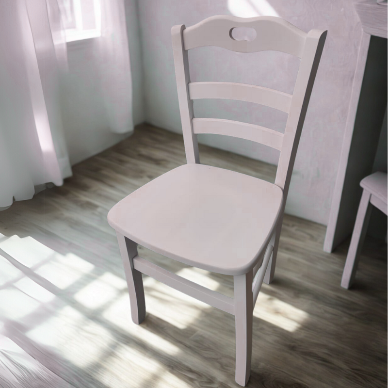 Sedia Valentina in Legno con Seduta in Legno