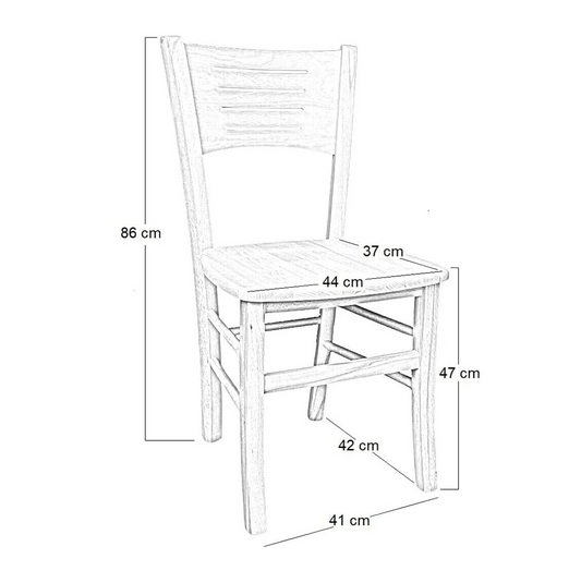 Sedia Verox in Legno con Seduta in Legno