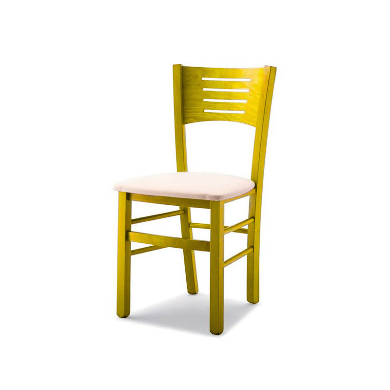 Sedia Verox in Legno con Seduta imbottita