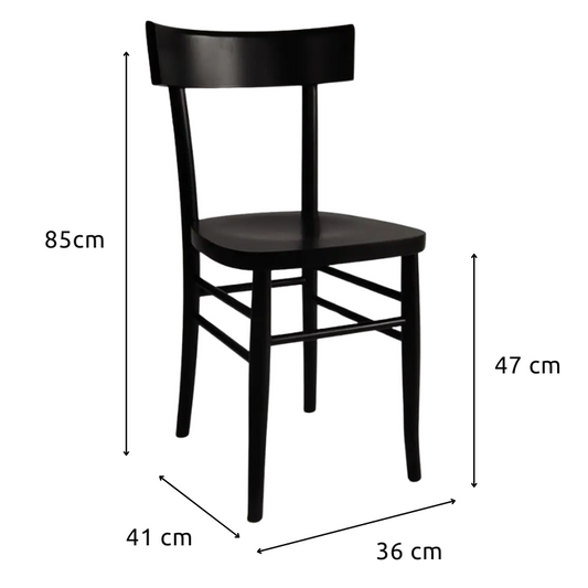 Sedia Milano in Legno con Seduta in Legno