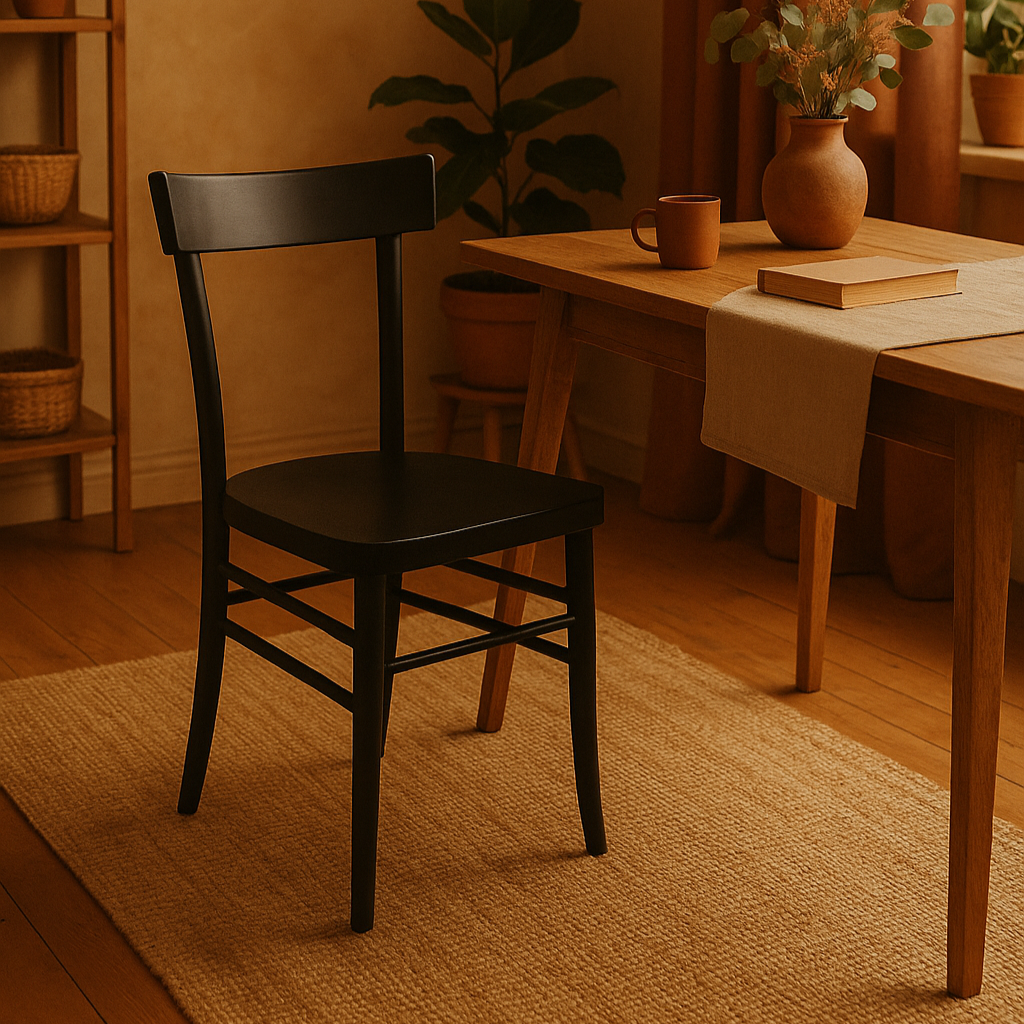 Sedia Milano in Legno con Seduta in Legno