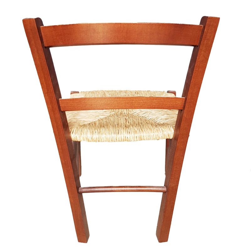Mezza sedia in Legno con Seduta in Paglia