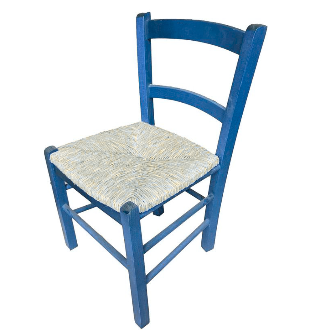 Mezza sedia in Legno con Seduta in Paglia