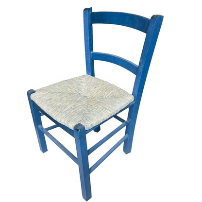 Mezza sedia in Legno con Seduta in Paglia